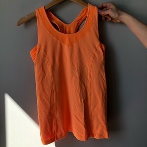 Lululemon open back Tank Top - Orange - Size 8